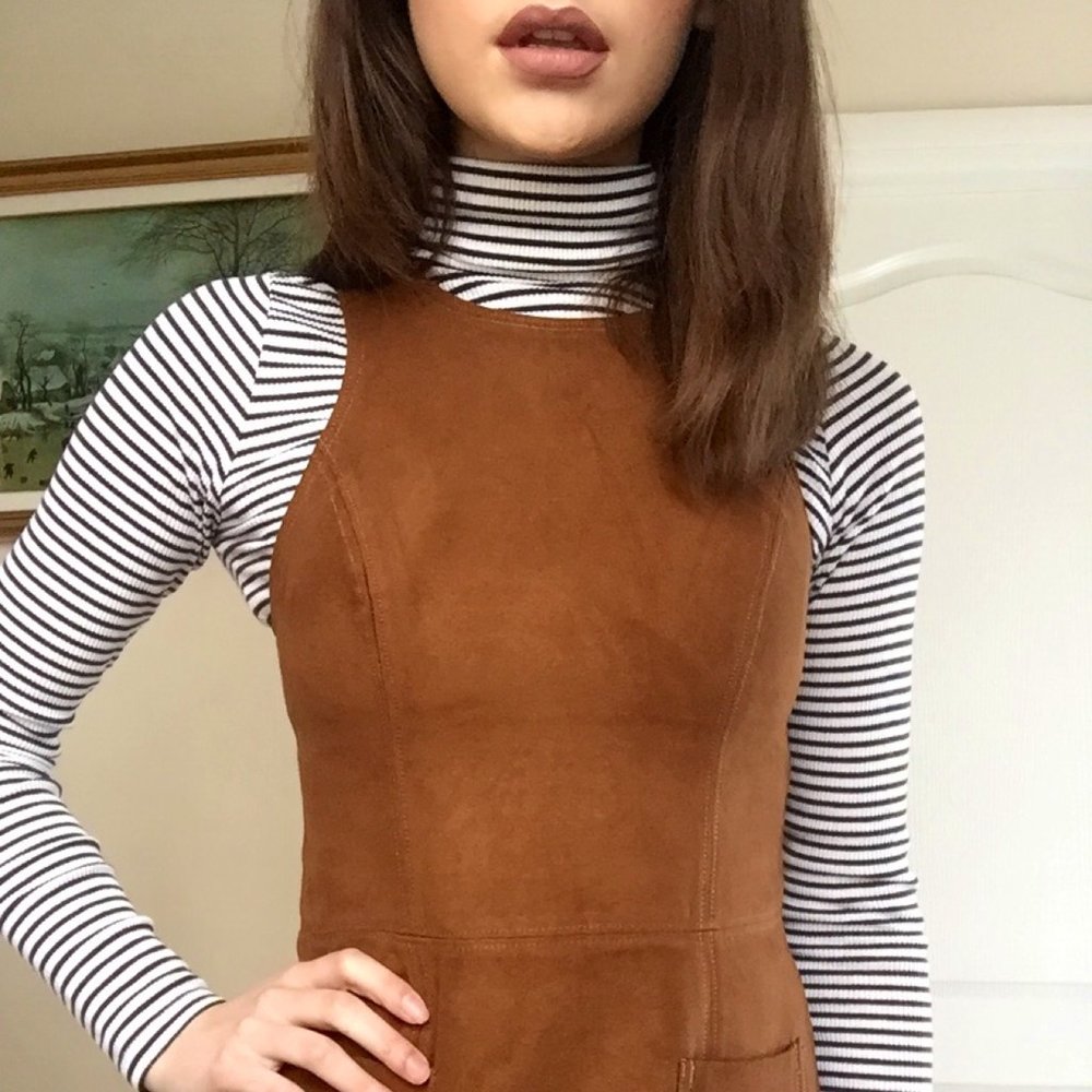 Hollister Brown Suede Dress